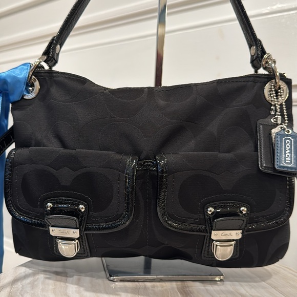 Coach Bag Signature Logo Satchel - Picture 5 of 17